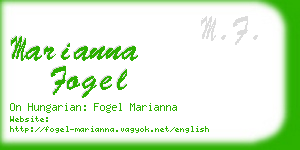 marianna fogel business card